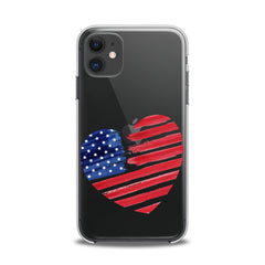 Lex Altern TPU Silicone iPhone Case USA Heart