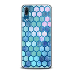 Lex Altern TPU Silicone Huawei Honor Case Blue Honeycomb