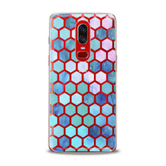 Lex Altern TPU Silicone OnePlus Case Blue Honeycomb