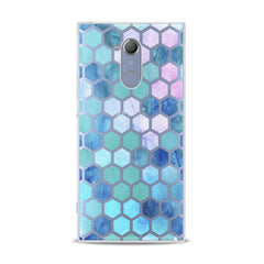 Lex Altern TPU Silicone Sony Xperia Case Blue Honeycomb