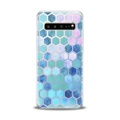 Lex Altern TPU Silicone Samsung Galaxy Case Blue Honeycomb