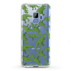 Lex Altern TPU Silicone Samsung Galaxy Case Green Dinosaurs