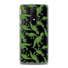 Lex Altern TPU Silicone OnePlus Case Green Dinosaurs