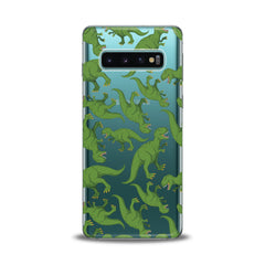 Lex Altern TPU Silicone Samsung Galaxy Case Green Dinosaurs