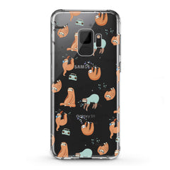 Lex Altern TPU Silicone Samsung Galaxy Case Sleepy Orange Sloths