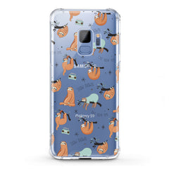 Lex Altern TPU Silicone Samsung Galaxy Case Sleepy Orange Sloths