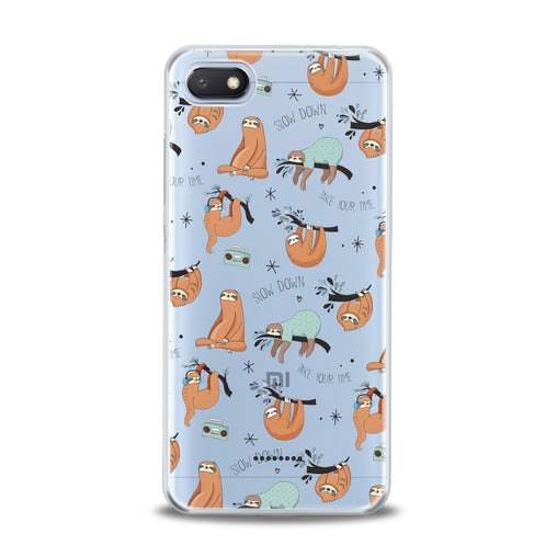 Lex Altern Sleepy Orange Sloths Xiaomi Redmi Mi Case