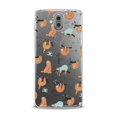 Lex Altern TPU Silicone Phone Case Sleepy Orange Sloths