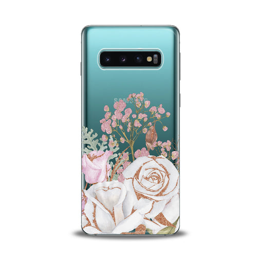 Lex Altern White Rose Pattern Samsung Galaxy Case