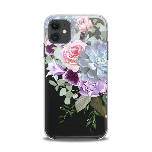 Lex Altern TPU Silicone iPhone Case Purple Floral Pattern