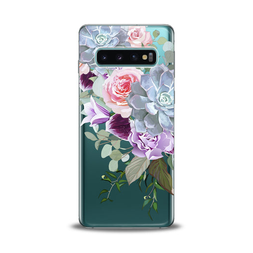 Lex Altern Purple Floral Pattern Samsung Galaxy Case