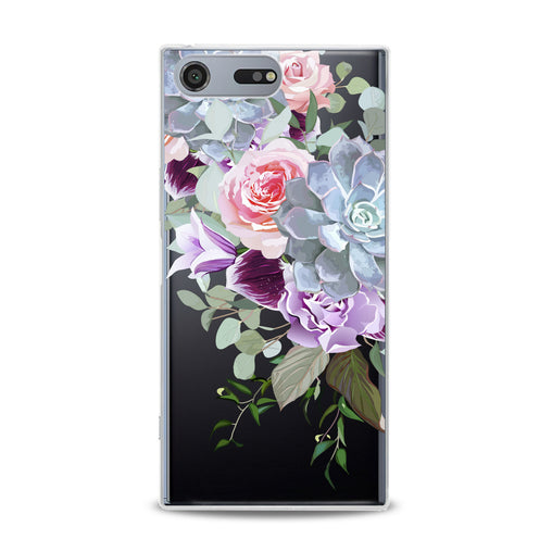 Lex Altern Purple Floral Pattern Sony Xperia Case