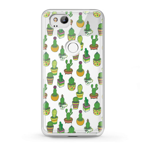 Lex Altern Google Pixel Case Cute Green Cactuses