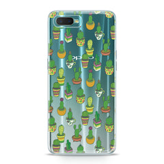 Lex Altern TPU Silicone Oppo Case Cute Green Cactuses