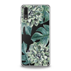 Lex Altern TPU Silicone Huawei Honor Case Green Leaves Bloom