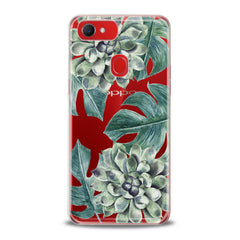 Lex Altern TPU Silicone Oppo Case Green Leaves Bloom