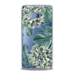 Lex Altern TPU Silicone HTC Case Green Leaves Bloom