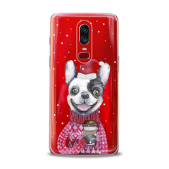 Lex Altern TPU Silicone OnePlus Case Happy Dog Santa