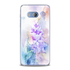 Lex Altern TPU Silicone HTC Case Watercolor Violet Flowers