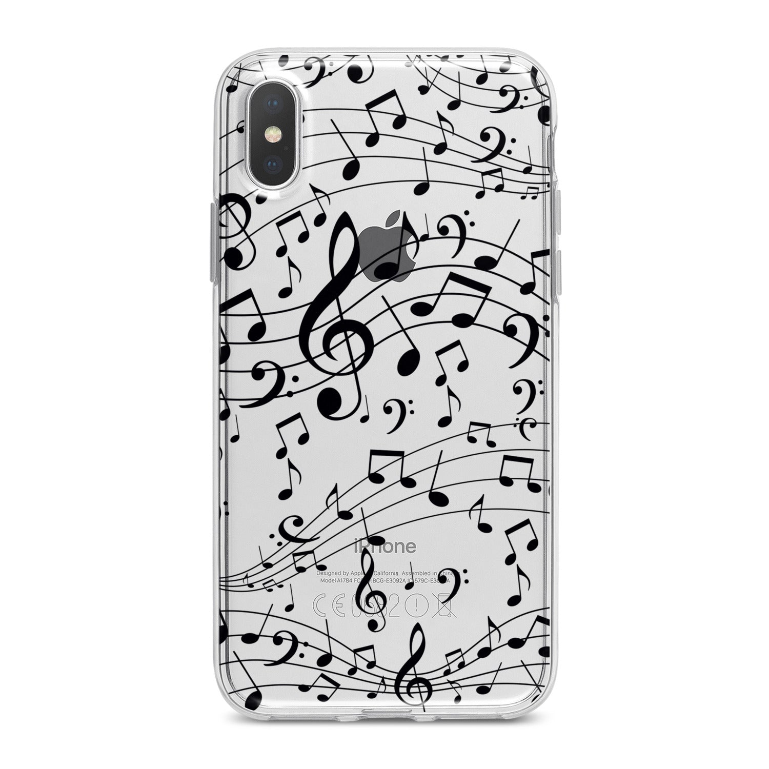 Lex Altern Black Treble Clef Phone Case for your iPhone & Android phone.