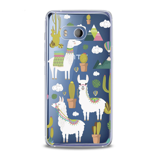 Lex Altern White Llama Pattern HTC Case