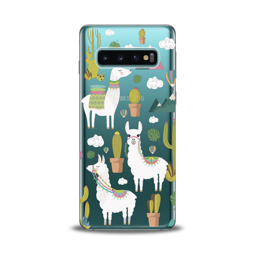 Lex Altern White Llama Pattern Samsung Galaxy Case