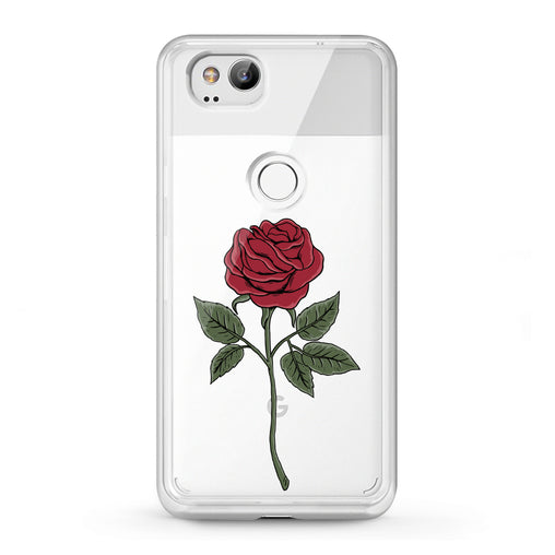 Lex Altern Google Pixel Case Red Printed Rose
