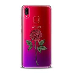 Lex Altern TPU Silicone VIVO Case Red Printed Rose