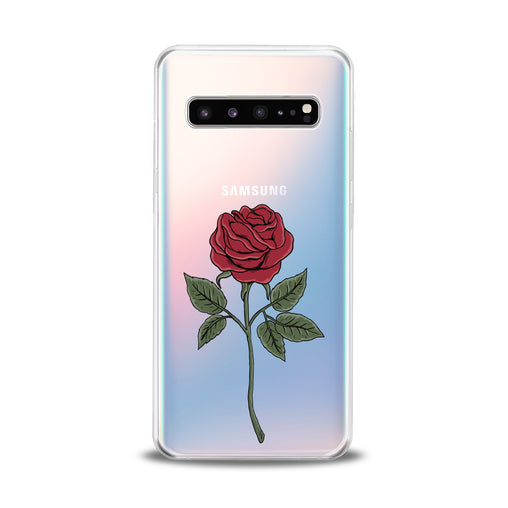Lex Altern Red Printed Rose Samsung Galaxy Case