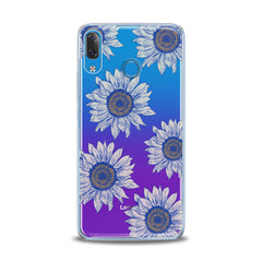 Lex Altern TPU Silicone Lenovo Case Painted Blue Sunflowers