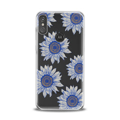 Lex Altern TPU Silicone Motorola Case Painted Blue Sunflowers