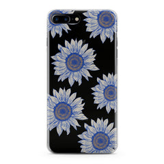 Lex Altern Painted Blue Sunflowers Phone Case for your iPhone & Android phone.