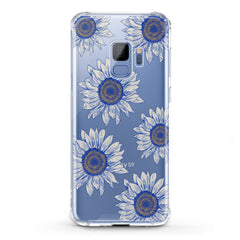 Lex Altern TPU Silicone Samsung Galaxy Case Painted Blue Sunflowers