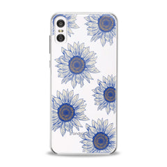 Lex Altern TPU Silicone Motorola Case Painted Blue Sunflowers