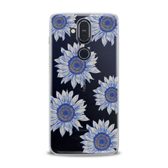Lex Altern TPU Silicone Nokia Case Painted Blue Sunflowers