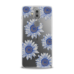 Lex Altern TPU Silicone Phone Case Painted Blue Sunflowers