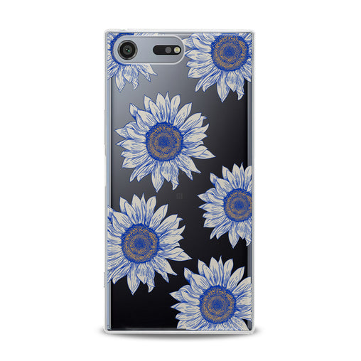 Lex Altern Painted Blue Sunflowers Sony Xperia Case