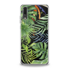 Lex Altern TPU Silicone Huawei Honor Case Green Monstera Pattern