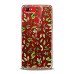 Lex Altern TPU Silicone Oppo Case Simple Green Leaves