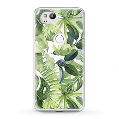 Lex Altern Google Pixel Case Abstract Green Leaves
