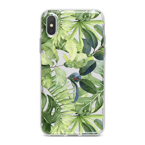 Lex Altern Abstract Green Leaves Phone Case for your iPhone & Android phone.