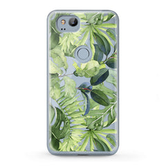 Lex Altern TPU Silicone Google Pixel Case Abstract Green Leaves