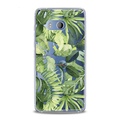 Lex Altern TPU Silicone HTC Case Abstract Green Leaves