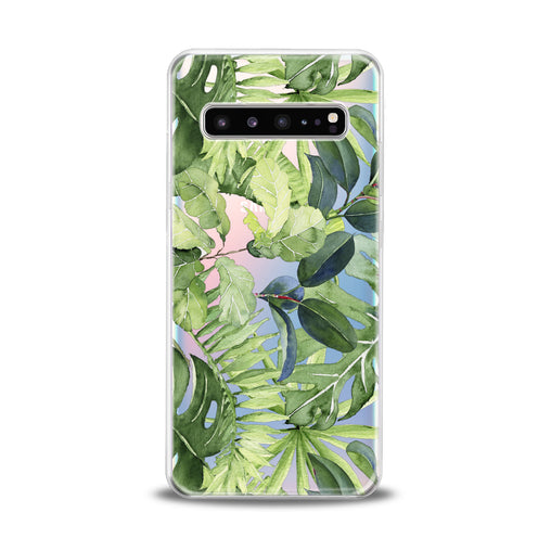 Lex Altern Abstract Green Leaves Samsung Galaxy Case