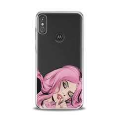 Lex Altern TPU Silicone Motorola Case Pink Hairstyle