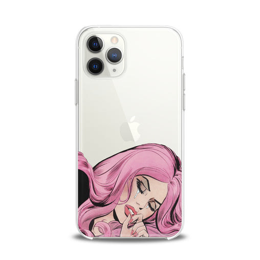 Lex Altern TPU Silicone iPhone Case Pink Hairstyle