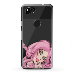 Lex Altern TPU Silicone Google Pixel Case Pink Hairstyle