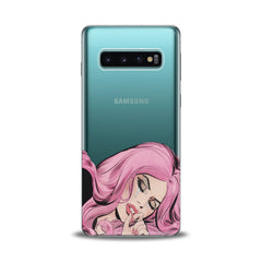 Lex Altern TPU Silicone Samsung Galaxy Case Pink Hairstyle