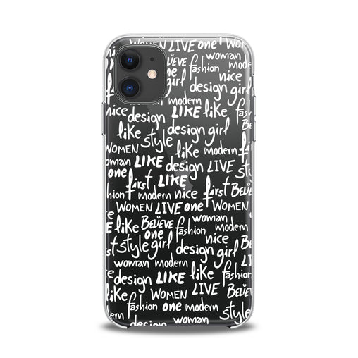 Lex Altern TPU Silicone iPhone Case White Quotes Theme