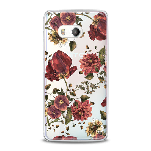 Lex Altern Painted Red Flowers HTC Case